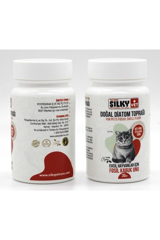 Silky Vet+ Kedi Bit Pire Parazit Engelleyici Doğal Diotom Toprağı 30 G