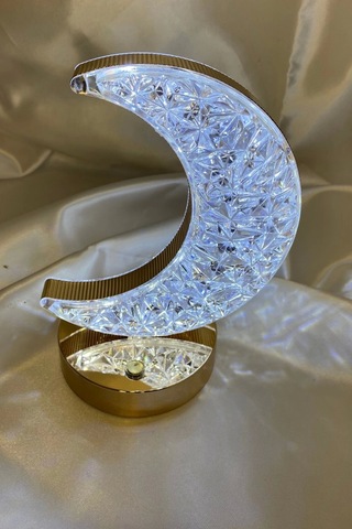 Masa Gece Lambası Led 3 Renk Büyük Boy Hilal Ay