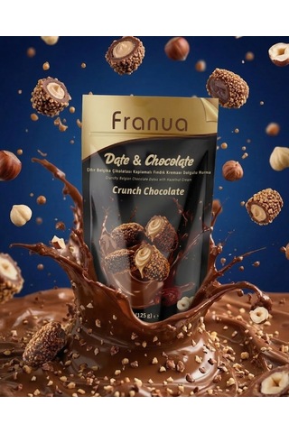 Franua Crunch Fındık Kremalı Belçika Çikolatalı Hurma 125 G