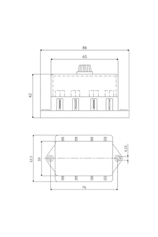 Standart Bıçak Sigorta Yuvası Kutusu Kapaklı 4 Sigortalık