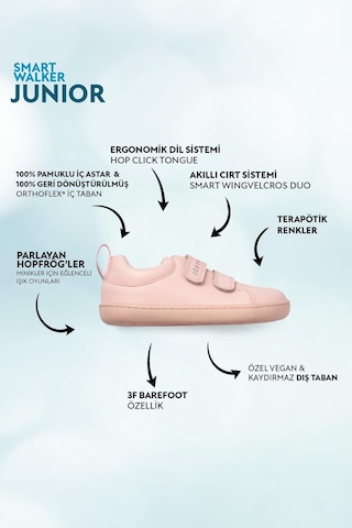 Smart Walker Junior Pembe Işık Barefoot Çocuk Ayakkabı-pembe Işık