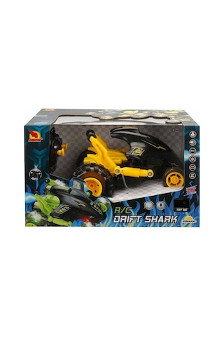 Drift Shark Işıklı 360 Derece Dönen Usb Şarjlı Uzaktan Kumandalı Araba - Sarı