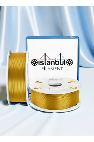 İstanbul Filament 3d Baskı Pla Filament Gold Renk 1 Kg Ø 1,75mm 0,05 Mm Bambu Lab Uyumlu 1.75mm