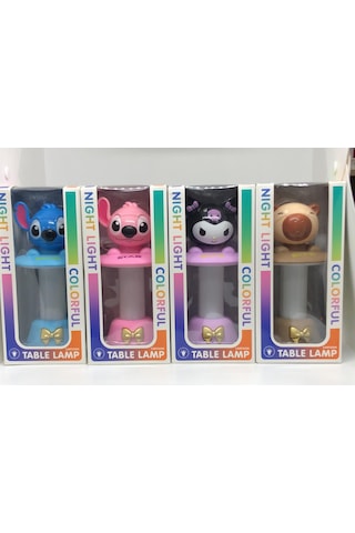 Angel Karakterli Rgb Işıklı Yaylı Masa Lambası - 18 Cm Renkli