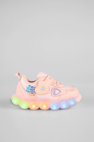 Vicco Süse Işıklı Kız Bebek Pudra Spor Ayakkabı Pudra