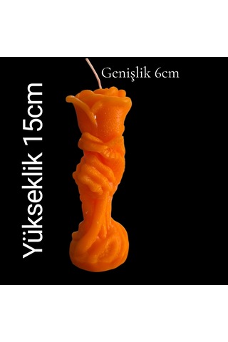 Dekoratif Hayalet Eli Gül Modeli Mum Çok Renkli