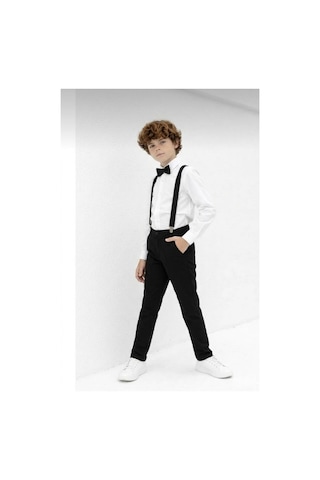 Nacar Store Erkek Çocuk 23 Nisan 29 Ekim Beyaz Uzun Kollu Gömlek Mavi Pantolon Mavi Askı Papyon Takım Tyc5b89efc81d972b32e20100 Siyah