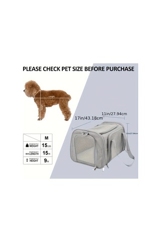 Tongdashop Siyah Havayolu Onaylı 15 Kg'a Kadar Kedi Taşıma Çantası Katlanır Mesh