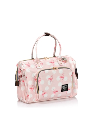 Lal Baby Baggage Bag Flamingo Omuz Askılı Anne Bebek Bakım Çantası Pembe