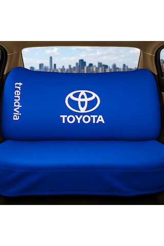 Toyota Uyumlu Ön Arka Koltuk Kılıfı Penye Servis Tipi Oto Koltuk Koruma Seti Mavi