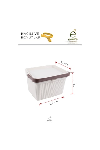 Kapaklı Çok Amaçlı Saklama Kutusu Sepet Organizer 6 Litre Oyuncak Banyo Mutfak Düzenleyici Çok Renkli