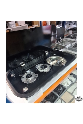 Kombinasyon İkili Ocak Evyeli 76x36.5 Cm Yatek Karavan Tekne