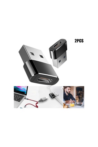 2pcs Usb C Dişi - Usb Erkek Adaptör Tip C'den Usb Dizüstü Bilgisayar Şarj Cihazı İçin Bir Konektör