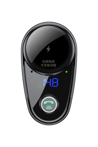 Baseus Araba Kablosuz Bluetooth V4.2 Fm Verici Mp3 Çalar 3.4a Çift Usb Araç Şarj Cihazı, U-disk Ve Eller Serbest Arama Desteği Siyah