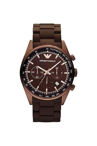 Emporio Armani Ar5982 Kahverenk Silikon Kaplama Saat Kordonu