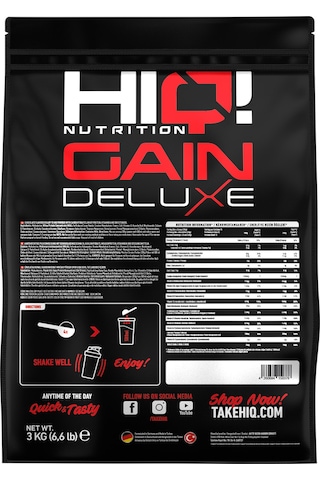 Hıq Gain Deluxe 3 Kg Double Chocolate Flavored