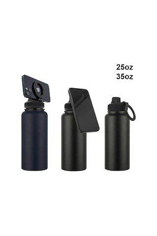 Manyetik Telefon Tutucu Ayarlanabilir Su Şişesi 750 Ml 1000 Ml Diğer Siyah