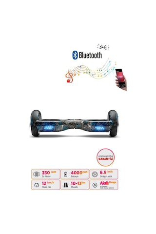 Citymate Hoverboard 6.5 inch Elektrikli Kaykay Scooter Bluetooth Hoparlörlü D03