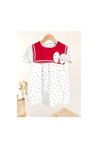 Poala Kids Puantiyeli Muslin Elbise Çok Renkli
