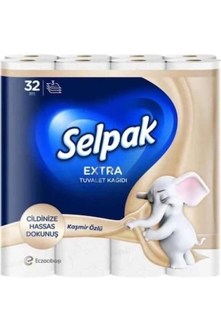 Selpak Extra Tuvalet Kağıdı Kaşmir Özlü 32li Selpak Extra Tuvalet Kağıdı Kaşmir Özlü 32li