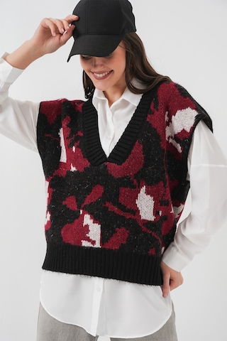 Bigdart 15923 Kadın Oversize Triko Süveter - Siyah