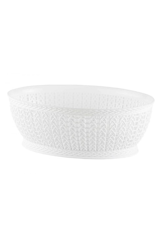 Oval Örgü Sepet 3,5lt Oval Knitting Basket 3,5 L Beyaz