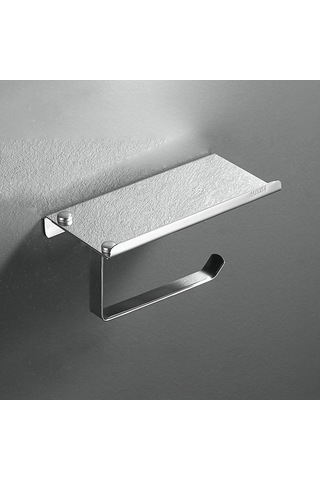 Banyo Temelleri: Tuvalet Organizasyonu İçin Telefon Depolama Raflı Geniş Tuvalet Kağıdı Dağıtıcı 304