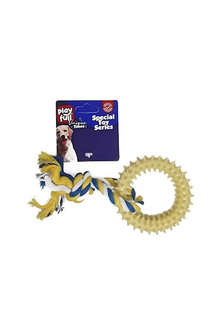 Playfull Plastik ve İpli Köpek Halka Oyuncağı 18 Cm