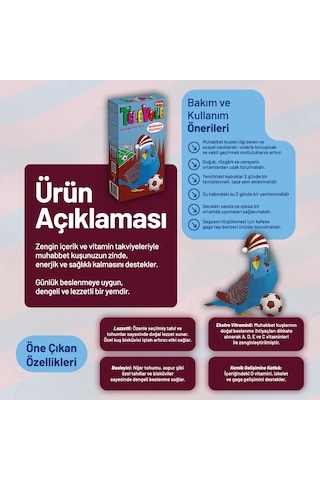 Televole Muhabbet Kuşu Yemi Ts- 6 Adet 300 G