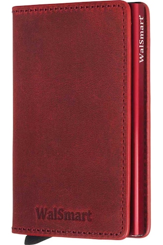 Walsmart Slim Crazy Akıllı Mekanizmalı Cüzdan Hakiki Deri