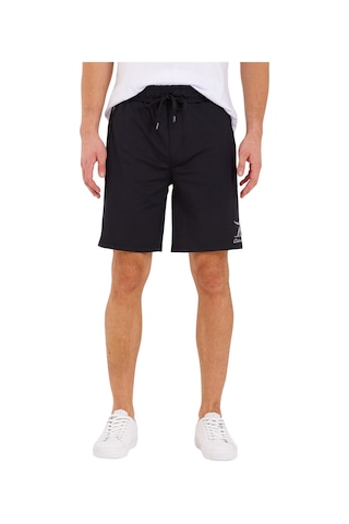 Adams Erkek Reflektör Logo Regular Fit Cepli Spor Şort Siyah