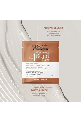 Urban Care No.1 Bond Plex Yıpranma Karşıtı Duş Öncesi Saç Bakım Maskesi 50 Ml- Vegan
