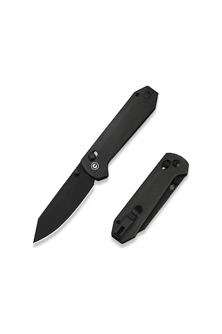 Civivi Over Yonder Dark Green Canvas Micarta Handle Black Stonewashed 14c28n Blade Kamp Çakısı Siyah