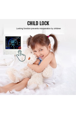 Xiyyadms Akıllı Su Isıtma Termostatı, Wifi Uzak Kontrol, 5-60 C Ayar, Programlanabilir, Çocuk Kilidi, Lcd Ekran, 90-240v, 3a Güç, Enerji Tasarruflu