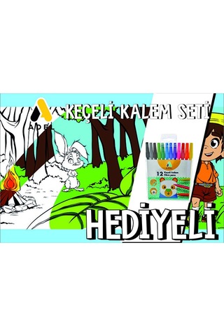30x120 Boyama Rulosu Yaman Safaride + Adel 12'li Keçeli Boya Kale
