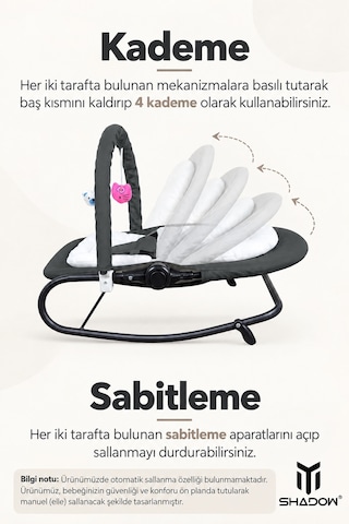 Soft Anakucağı - Hazır Kurulu Gelir - Sallanır - 4 Kademe - Sabitlenebilir Anadizi