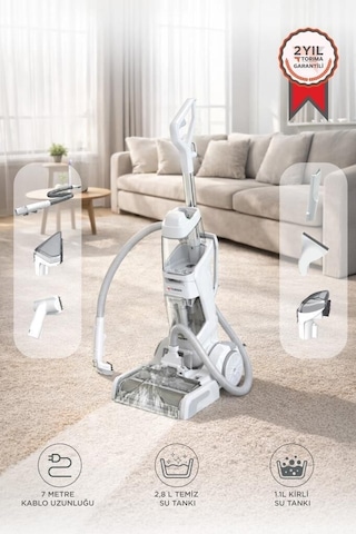 Özel Seri Temizlik Düzen Leke Halı Ve Koltuk Yıkama Makinesi Dhy1000 Beyaz 800w