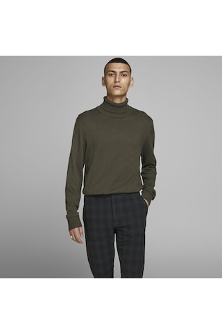 Jack & Jones Balıkçı Yaka Kazak-Emil 12157417 Olive Night Haki