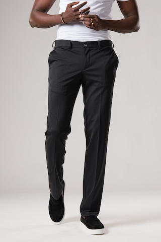 Ecer Slimfit Beli Yarım Lastikli Dokulu Likralı Yazlık Jogger Pantolon Siyah