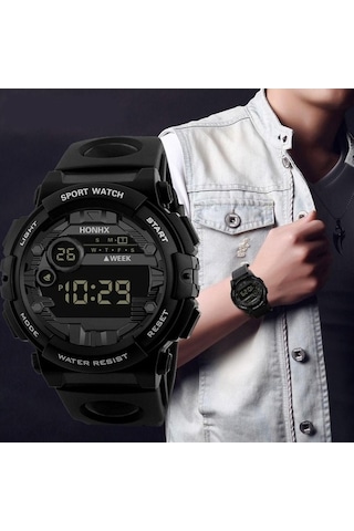 Yingfu Yüksek Kaliteli Spor Saati Su Geçirmez Erkek Siyah-mavi Kol Saat Siyah - Mavi