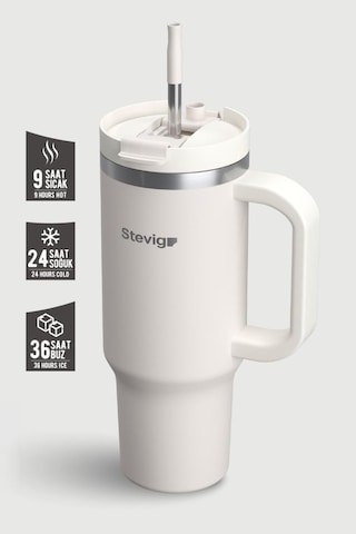 Stevig 2 Moods Tuck-in Tumbler Sızdırmaz Çelik Termos 900 Ml White Sand St-242 Beyaz