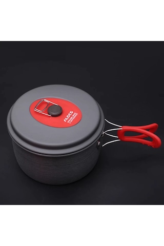 Alocs 2 3 Kişilik Kamp Tencere Tava Çaydanlık Seti Pro Seri Çok Renkli