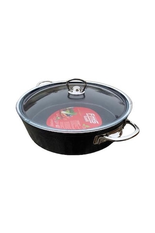 Fms Basık 26 Cm Granit Tencere Gri Gri