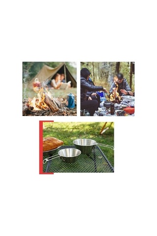 Ulzyvf Taşınabilir Takımı Takımı Sofra Seyahat Seti Pişirme Piknik Paslanmaz Parça Mutfak Kamp Gümüş Çelik Aksesuarı Açık 6 Gf Gümüş Gümüş