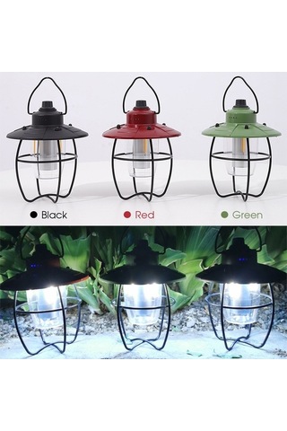 Artfulabode Usb Siyah Sırt Şarj Mekan Lambası Kampı Kamp Işığı İçin Edilebilir Dış Çantası Çadır Balıkçılık Asma Vi Siyah