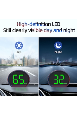 Padalink X3 Yeşil Yazılı Gps Gösterge Ekranı 3 İnç Hud Hız Gösterimi Mph/kmh