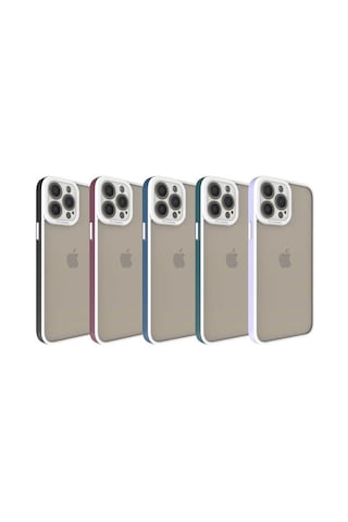 Apple Uyumlu iPhone 13 Pro Max Uyumlu Tchs Mima Kılıf-mürdüm Mürdüm -