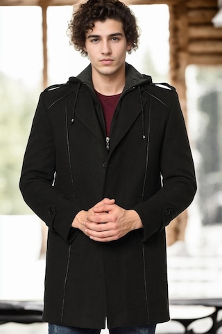 Plt8334 Dewberry Erkek Palto-siyah-2 Siyah-2