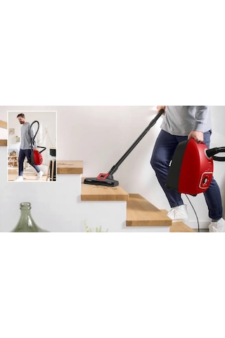 Bosch BGL41PET2H Serie 4 ProAnimal Toz Torbalı Elektrikli Süpürge Kırmızı