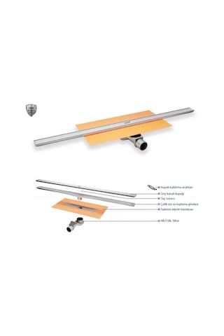 Hüppe Virtuoso Duş Kanalı Mat 80 Cm